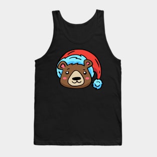 Christmas Jungle Face Bear Tank Top